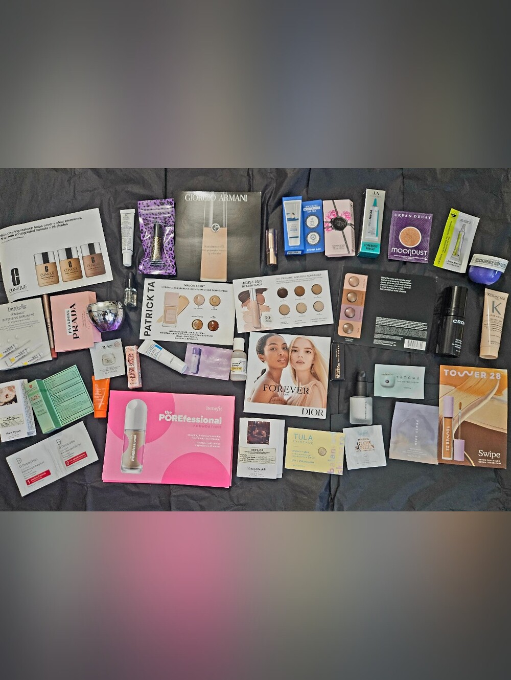 Lot of 40 hair, makeup, skin & fragrance trial size & samples